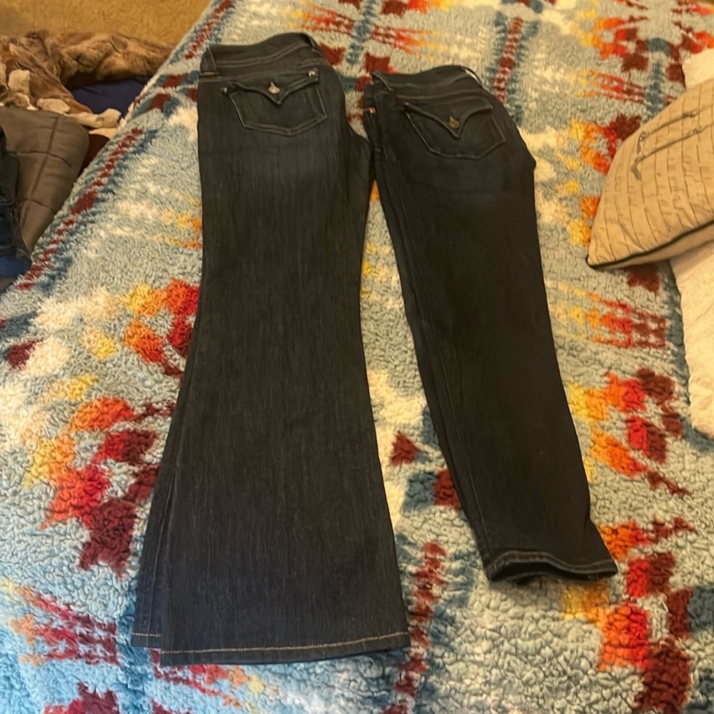 2 pairs size 27 Hudson jeans. 1 boot cut 1 skinny